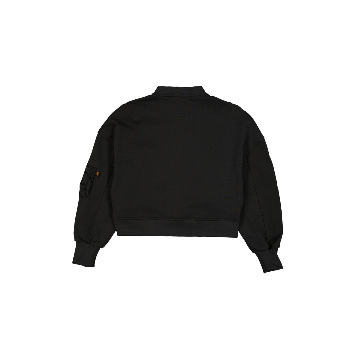 Alpha Industries x Las Vegas Raiders Black Women's Full Zip Cropped Fleece Jacket