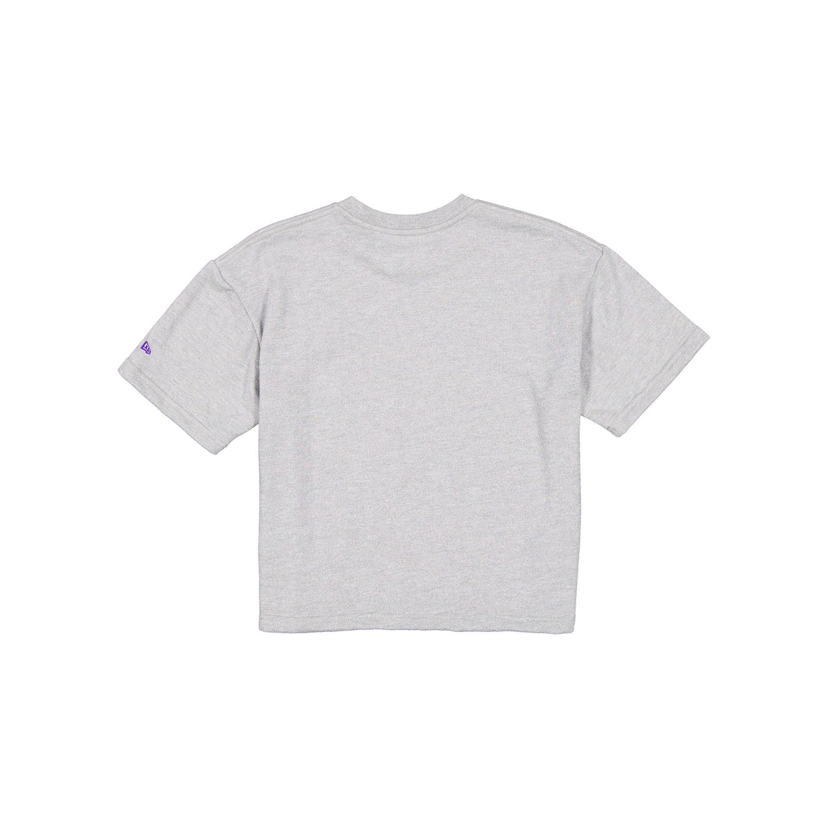 Los Angeles Lakers Glam Game Women's Cropped Heather Gray T-Shirt