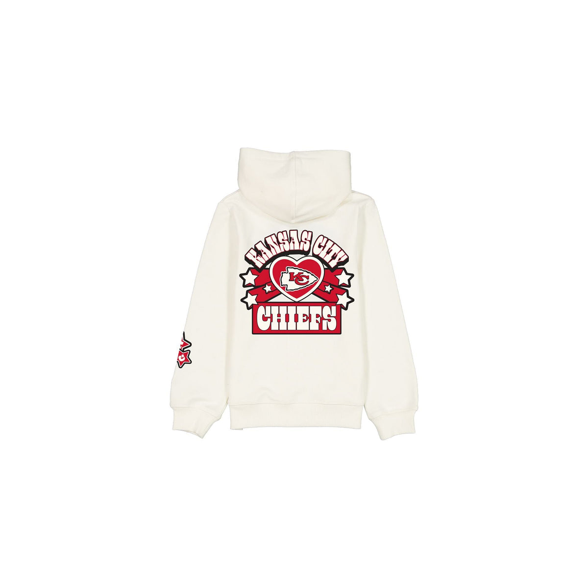 Kansas City Chiefs Girls Chrome White Full-Zip Hoodie