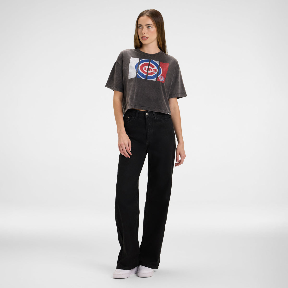 Pittsburgh Steelers Sport Night Black Cropped Women's T-Shirt