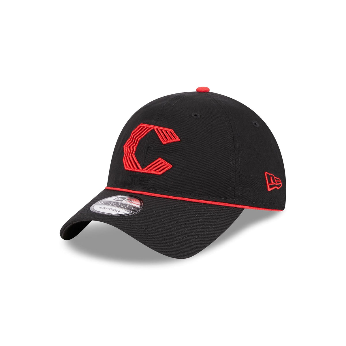 Cincinnati Reds 2026 City Connect Kids Black 9TWENTY Adjustable Hat