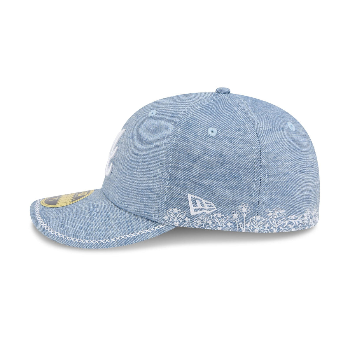 Atlanta Braves Hand Stitched Chambray Low Profile 59FIFTY Fitted Hat