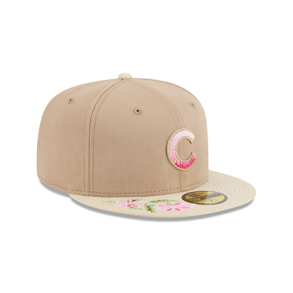 Chicago Cubs Hand Stitched Floral 59FIFTY Fitted Hat