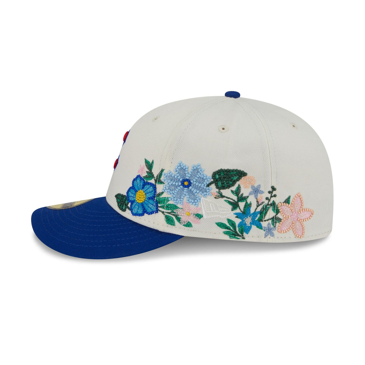Chicago Cubs Tonal Florals White 59FIFTY Fitted Hat