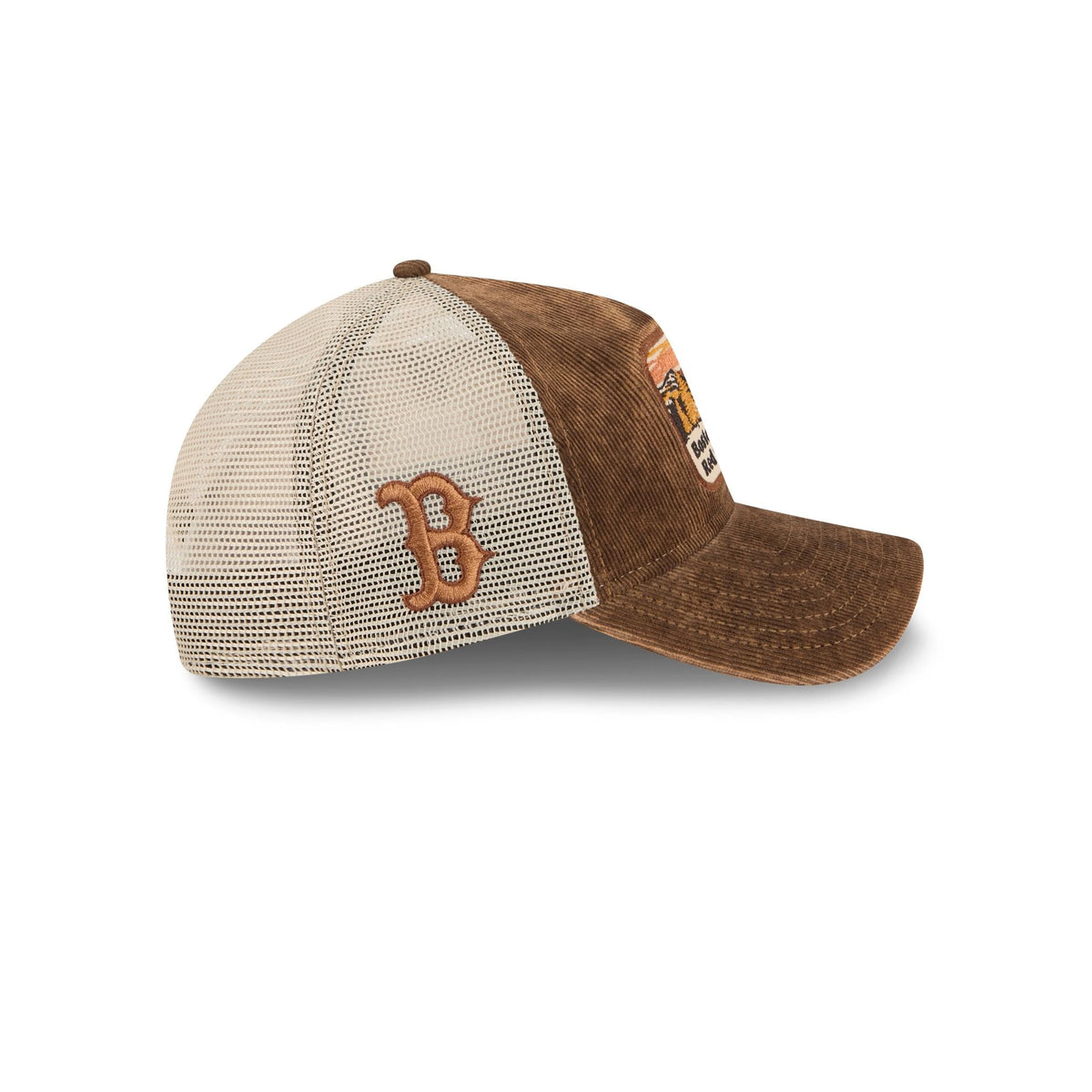 Boston Red Sox Vintage Landscape Brown 9TWENTY A-Frame Trucker Hat