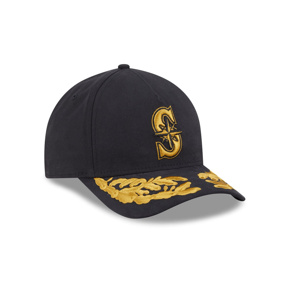 Alpha Industries x Seattle Mariners Black 9FORTY M-Crown A-Frame Snapback Hat