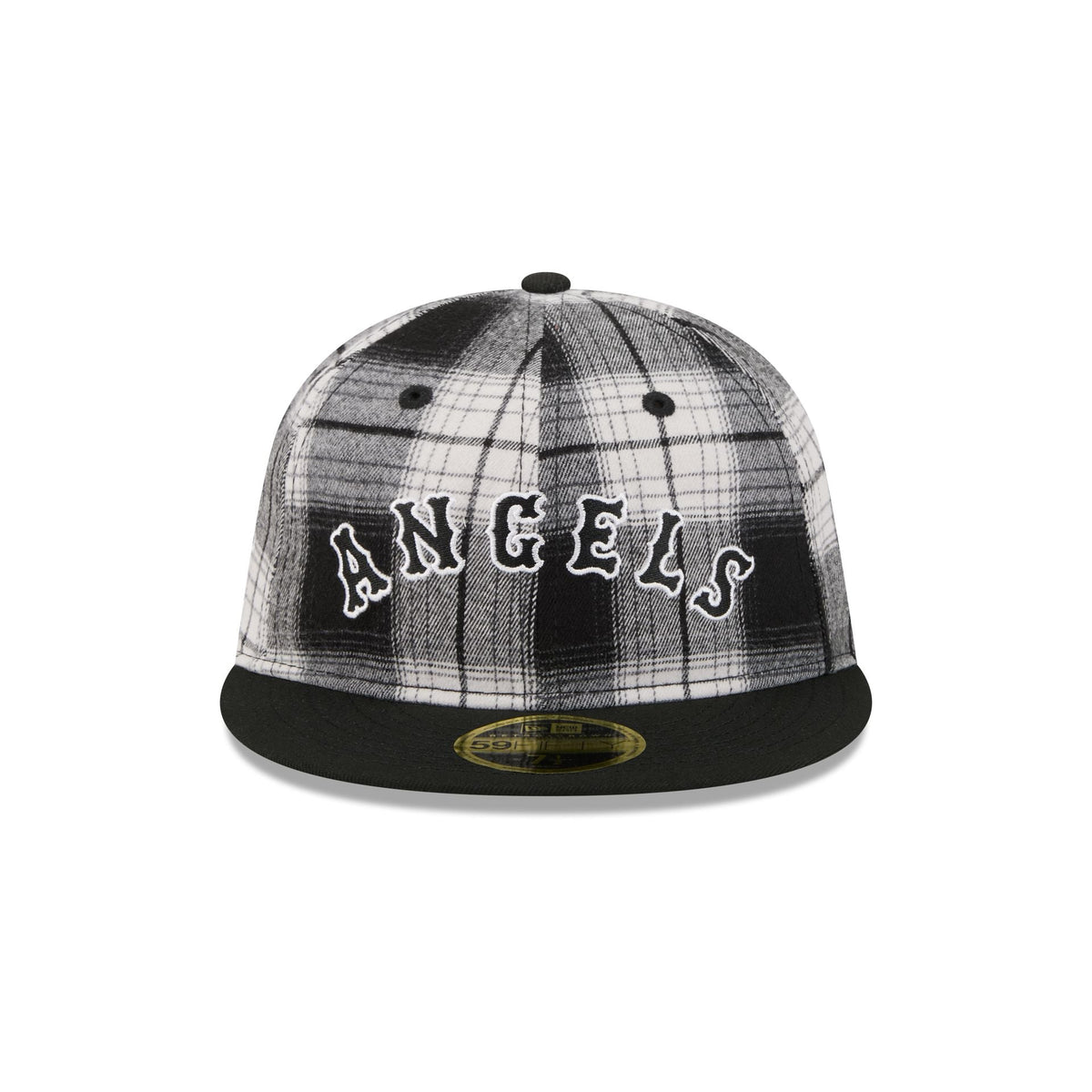 Los Angeles Angels Grunge Plaid Retro Crown 59FIFTY Fitted Hat