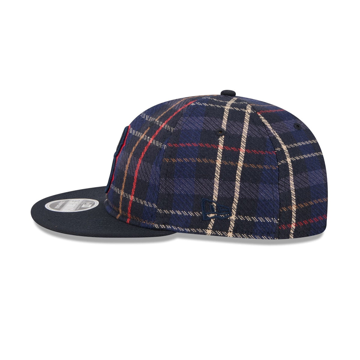 Brooklyn Dodgers Grunge Plaid Retro Crown 9FIFTY Adjustable Hat
