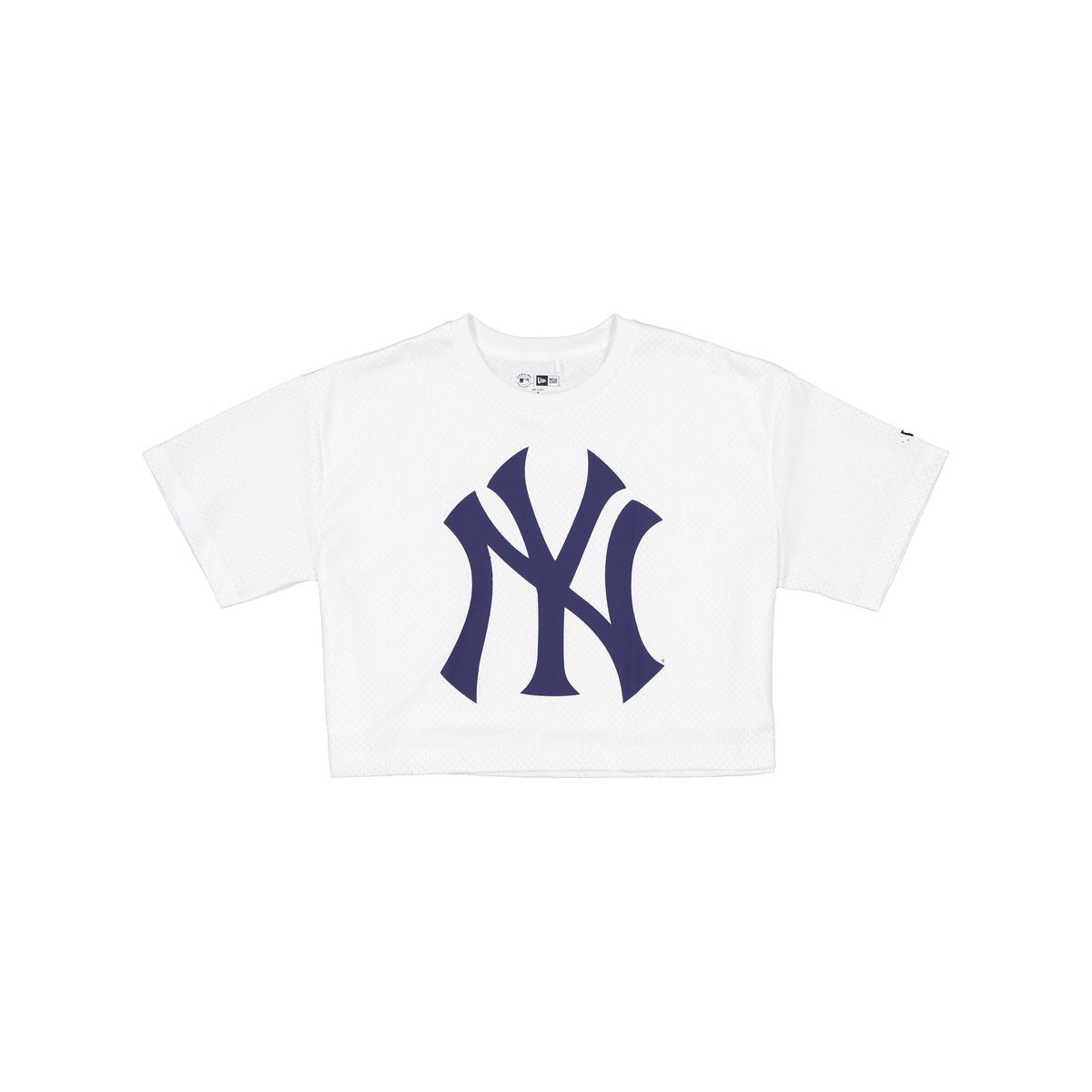 New York Yankees Summer Women's White Cropped Jersey T-Shirt