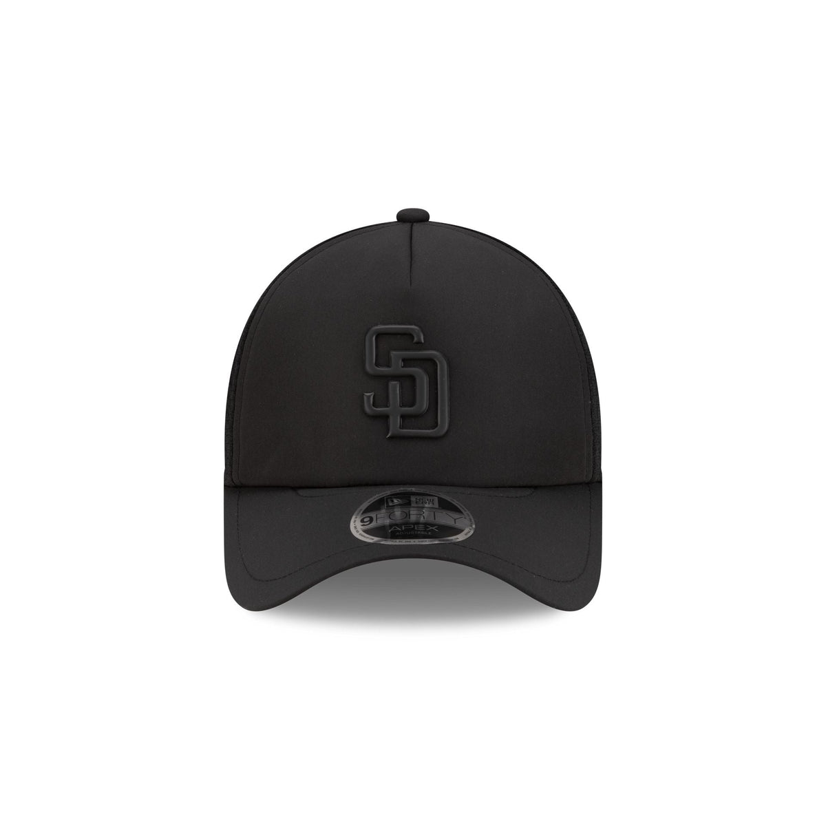 San Diego Padres 2026 Batting Practice Black 9FORTY APEX Trucker Hat
