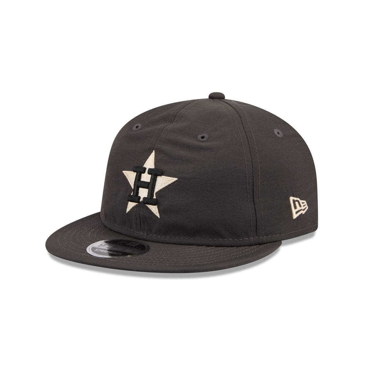 Houston Astros Three Looms Nylon Black Retro Crown 9FIFTY Adjustable Hat