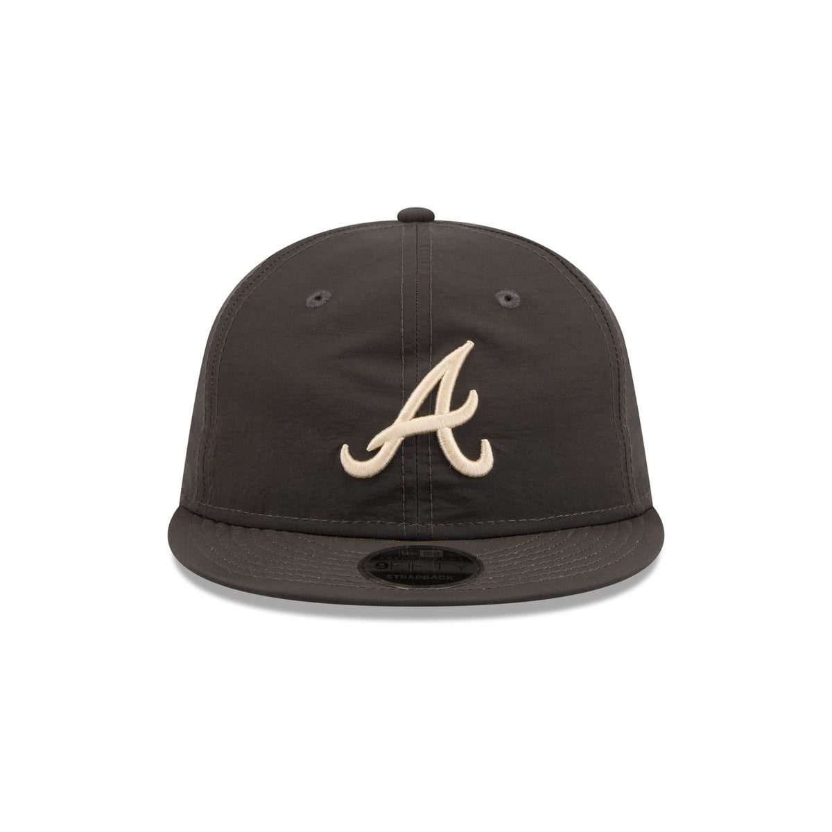 Atlanta Braves Three Looms Nylon Black Retro Crown 9FIFTY Adjustable Hat