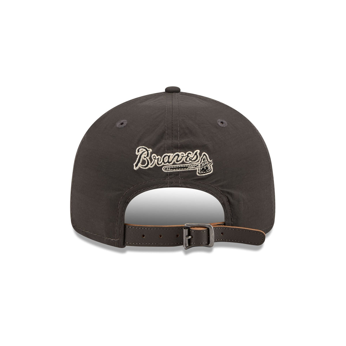 Atlanta Braves Three Looms Nylon Black Retro Crown 9FIFTY Adjustable Hat