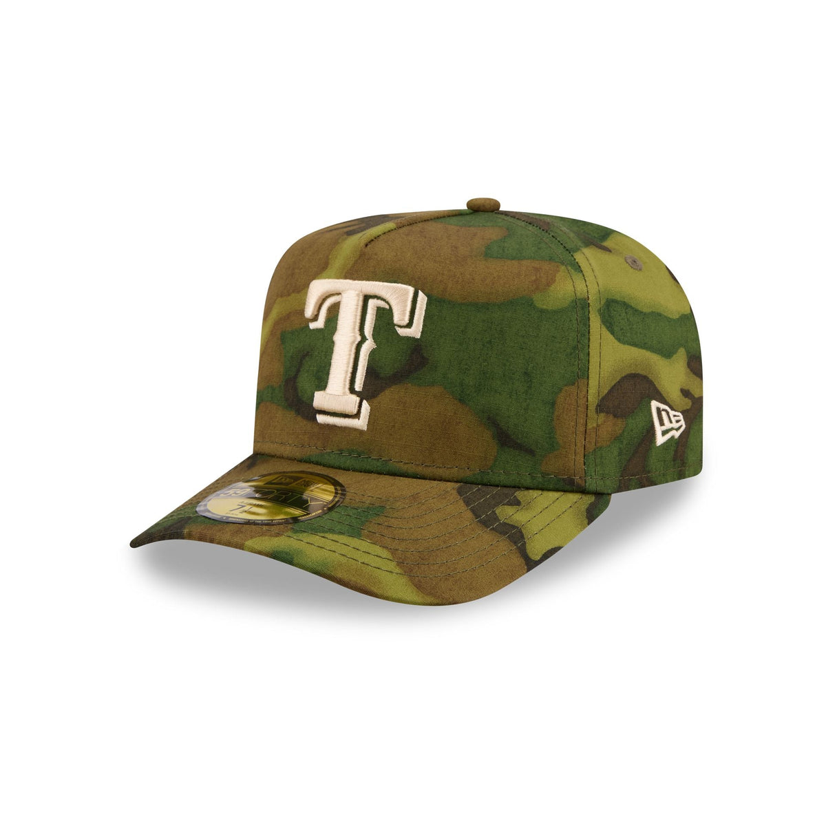 Texas Rangers Three Looms Ripstop Camo 59FORTY A-Frame Fitted Hat