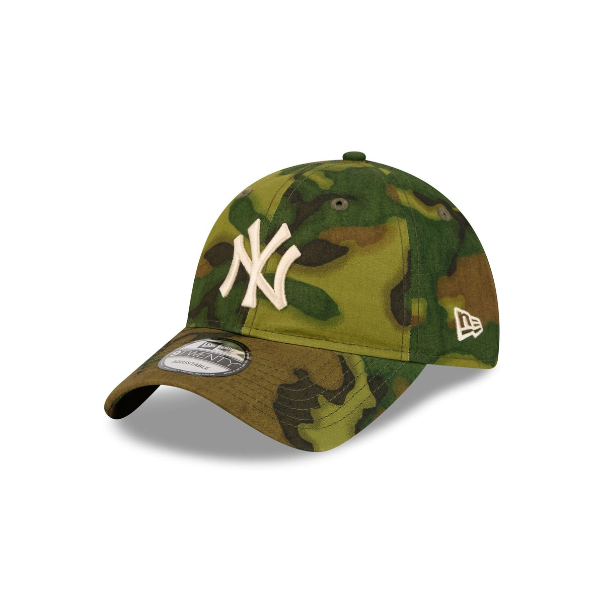 New York Yankees Three Looms Ripstop Camo 9TWENTY Adjustable Hat