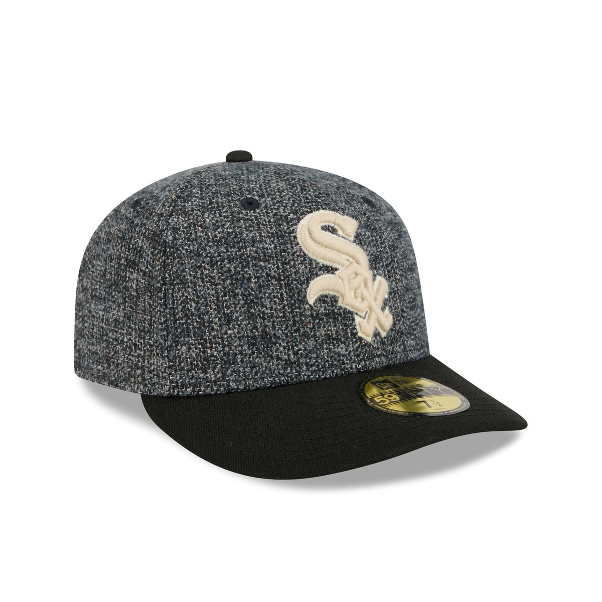 Chicago White Sox Three Looms Tweedy Cotton Black 59FIFTY Fitted Hat