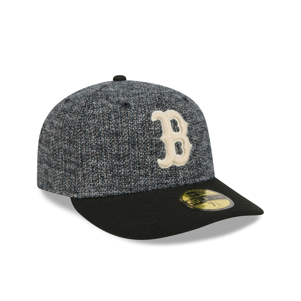 Boston Red Sox Three Looms Tweedy Cotton Black 59FIFTY Fitted Hat