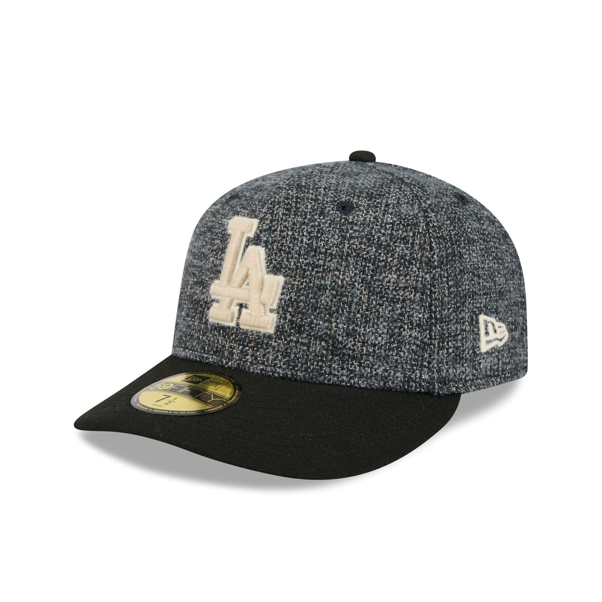 Los Angeles Dodgers Three Looms Tweedy Cotton Black 59FIFTY Fitted Hat