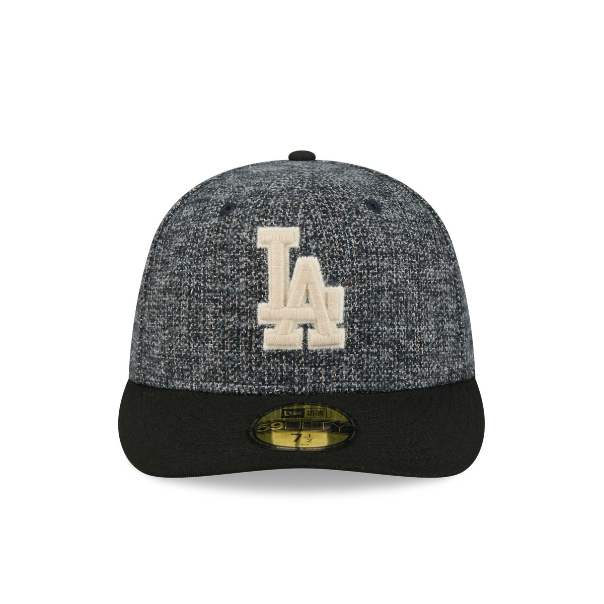 Los Angeles Dodgers Three Looms Tweedy Cotton Black 59FIFTY Fitted Hat
