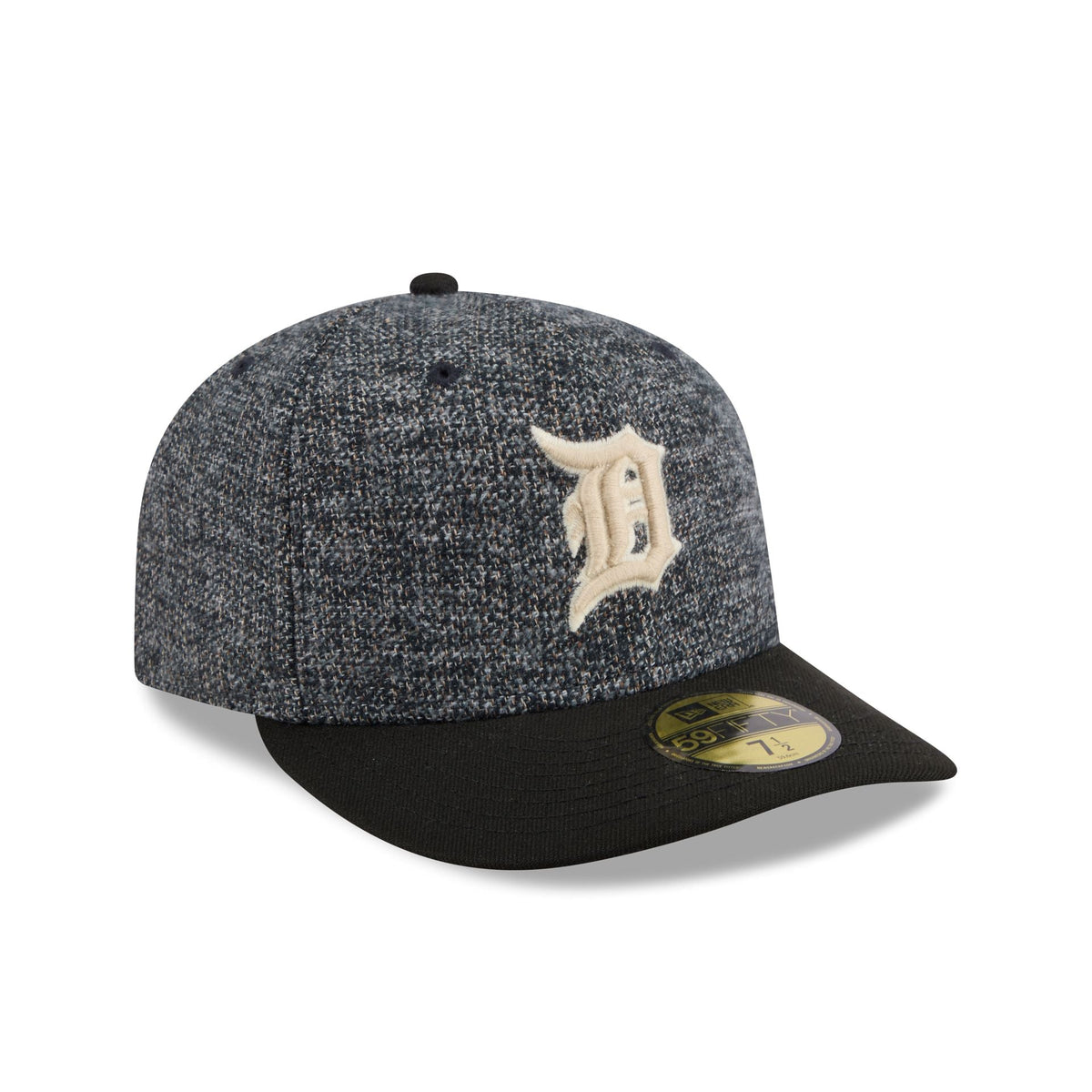 Detroit Tigers Three Looms Tweedy Cotton Black 59FIFTY Fitted Hat
