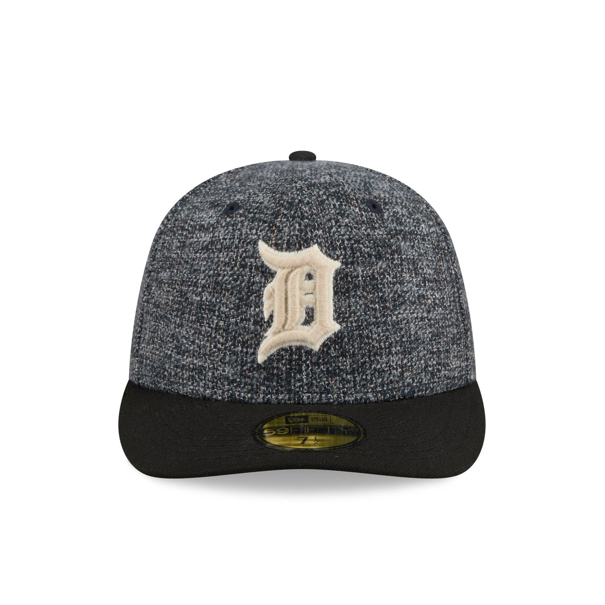 Detroit Tigers Three Looms Tweedy Cotton Black 59FIFTY Fitted Hat