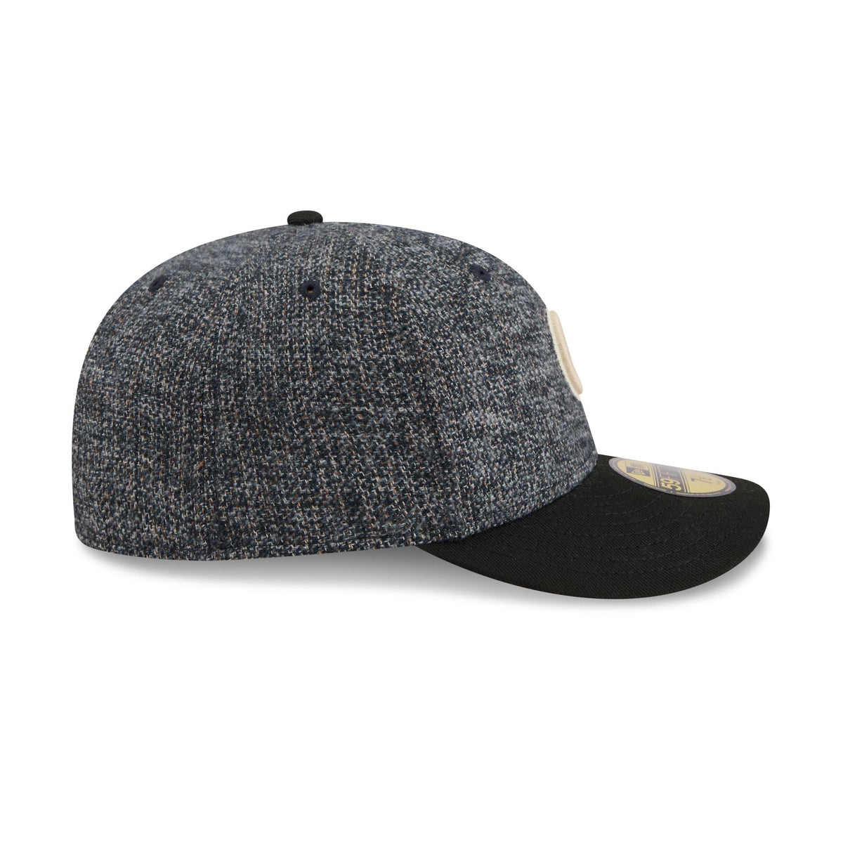 Chicago Cubs Three Looms Tweedy Cotton Black 59FIFTY Fitted Hat