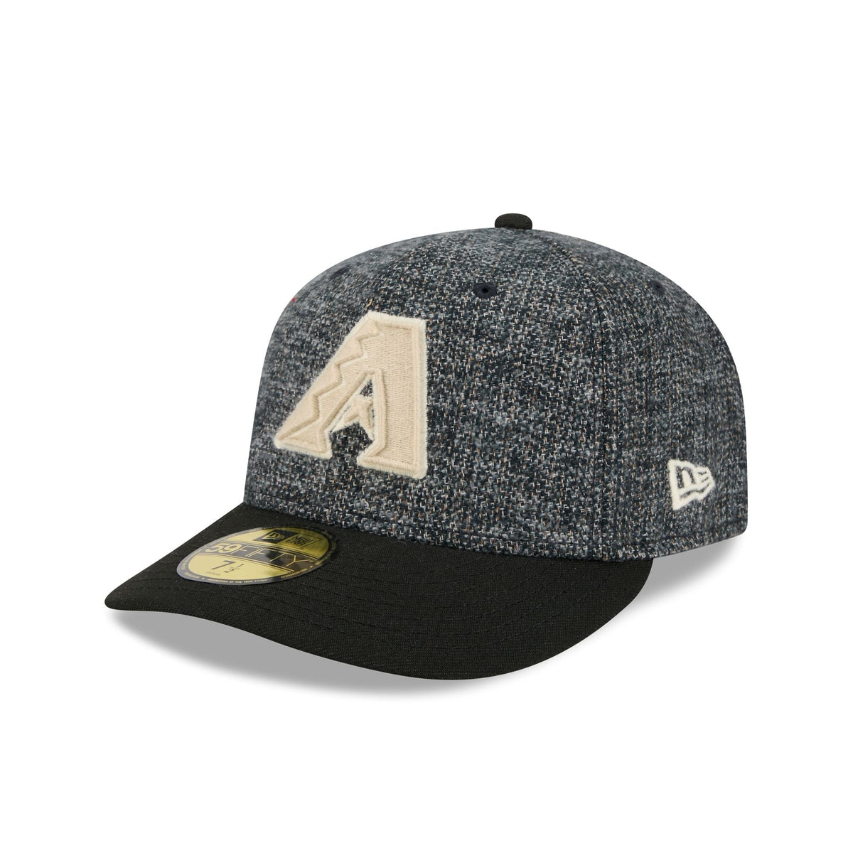 Arizona Diamondbacks Three Looms Tweedy Cotton Black 59FIFTY Fitted Hat