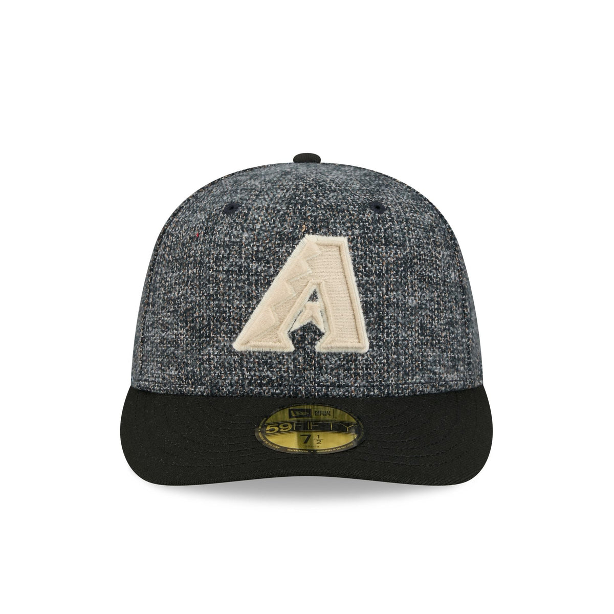 Arizona Diamondbacks Three Looms Tweedy Cotton Black 59FIFTY Fitted Hat