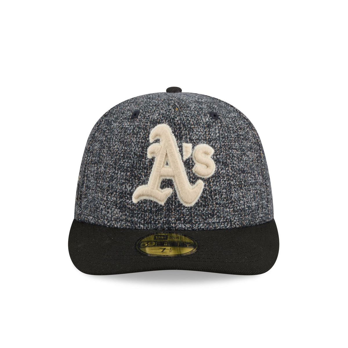 Athletics Three Looms Tweedy Cotton Black 59FIFTY Fitted Hat