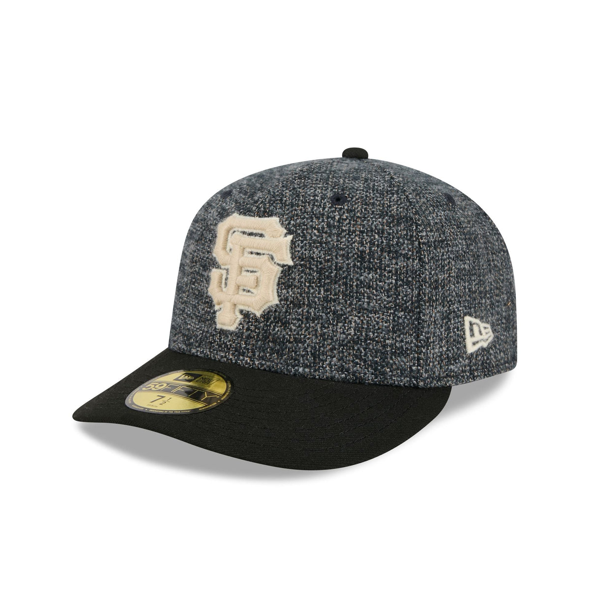 San Francisco Giants Three Looms Tweedy Cotton Black 59FIFTY Fitted Hat