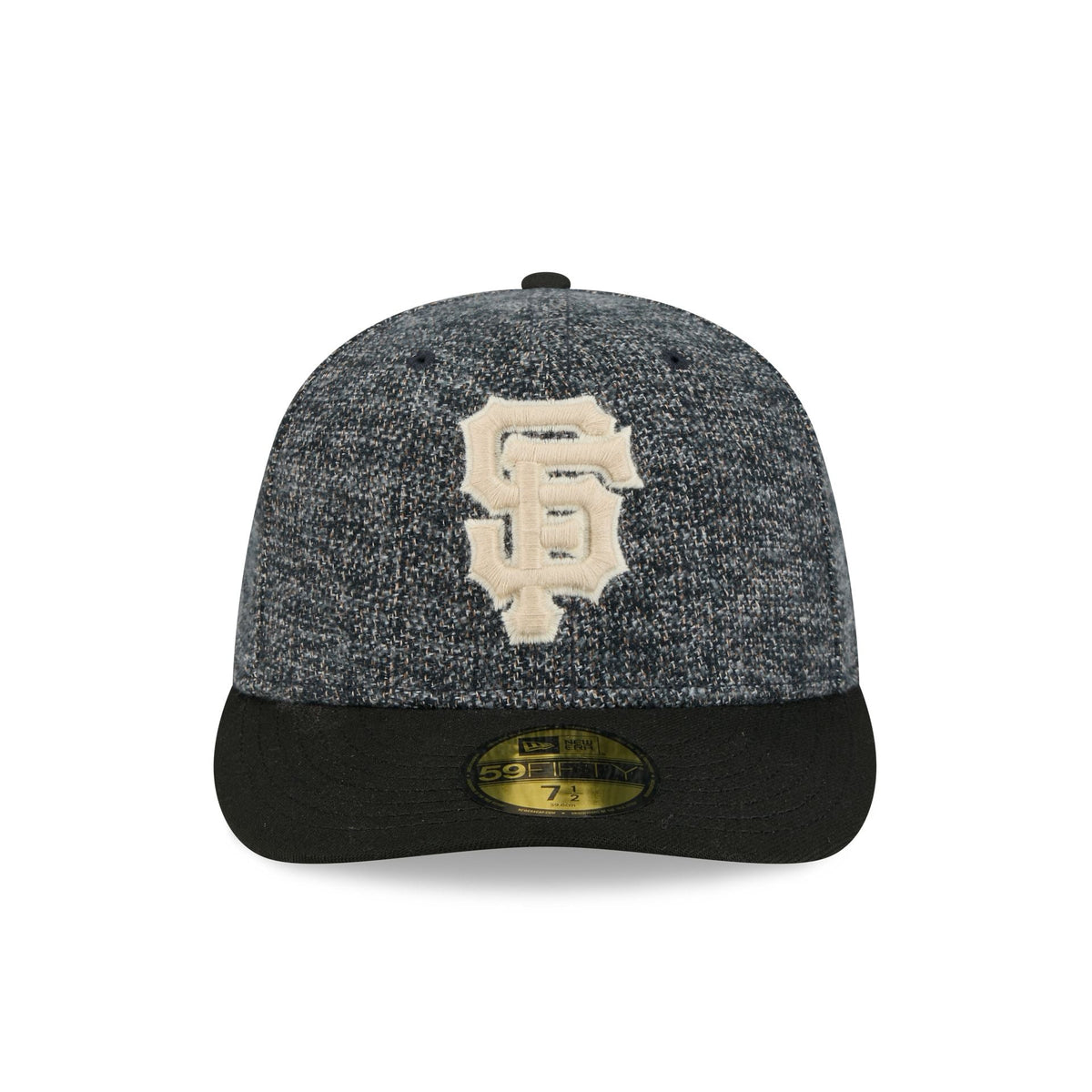San Francisco Giants Three Looms Tweedy Cotton Black 59FIFTY Fitted Hat