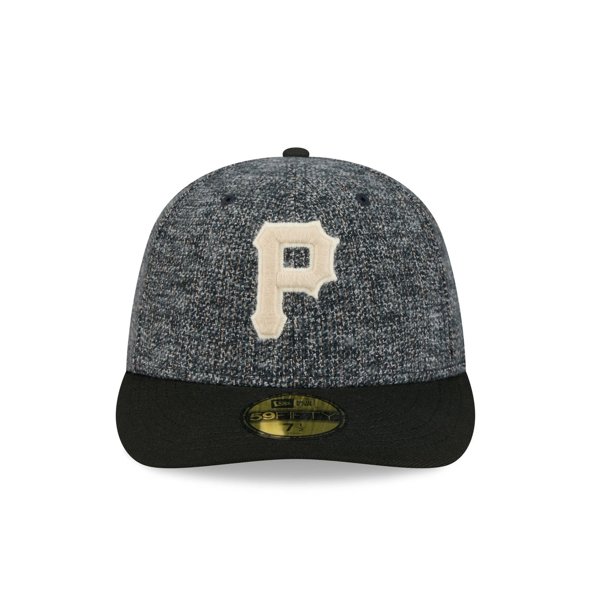Pittsburgh Pirates Three Looms Tweedy Cotton Black 59FIFTY Fitted Hat