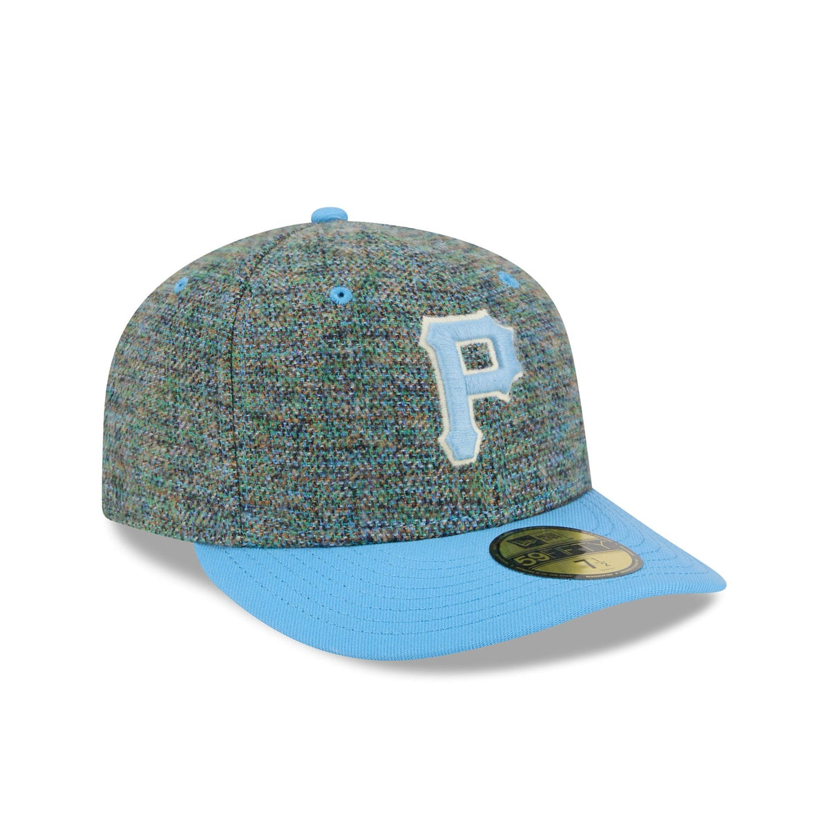 Pittsburgh Pirates Three Looms Tweedy Cotton Radiant Blue 59FIFTY Fitted Hat