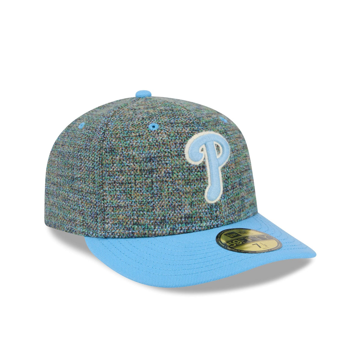 Philadelphia Phillies Three Looms Tweedy Cotton Radiant Blue 59FIFTY Fitted Hat