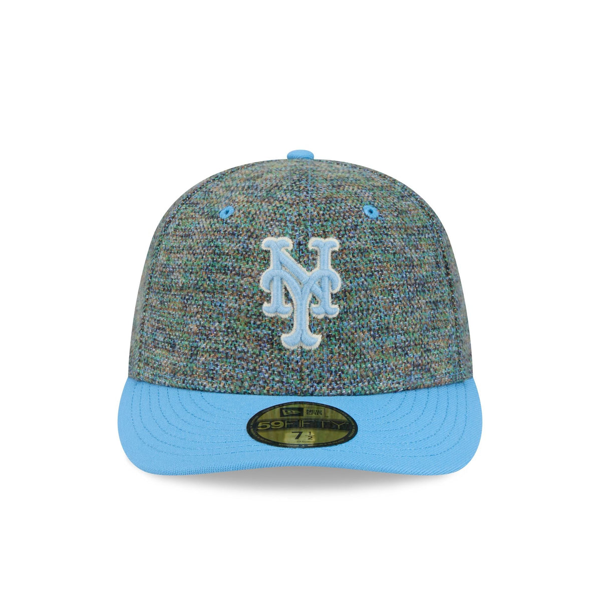 New York Mets Three Looms Tweedy Cotton Radiant Blue 59FIFTY Fitted Hat