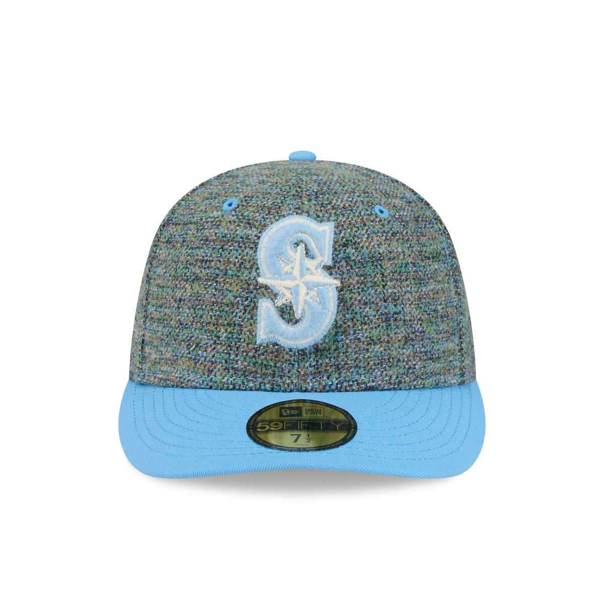 Seattle Mariners Three Looms Tweedy Cotton Radiant Blue 59FIFTY Fitted Hat