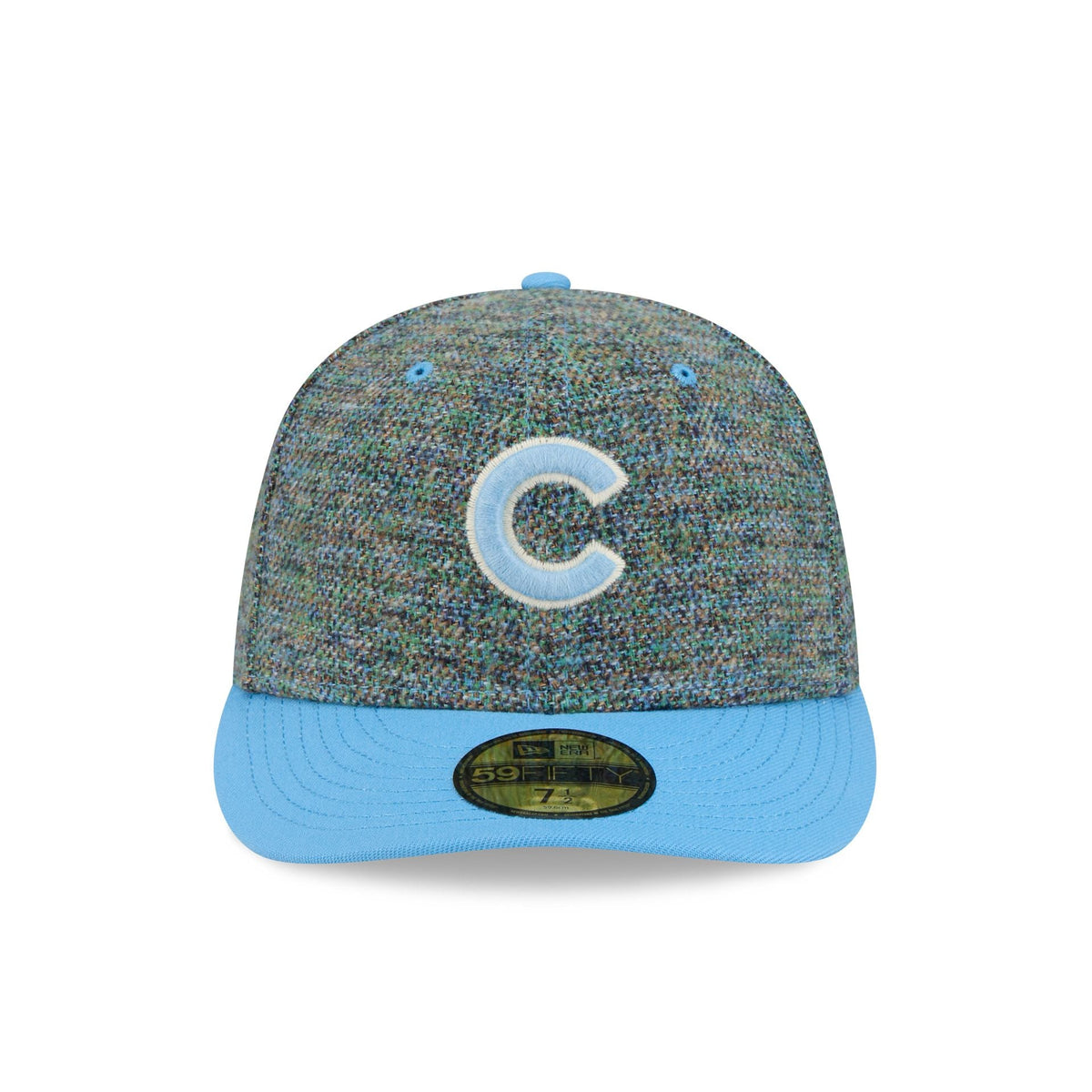 Chicago Cubs Three Looms Tweedy Cotton Radiant Blue 59FIFTY Fitted Hat