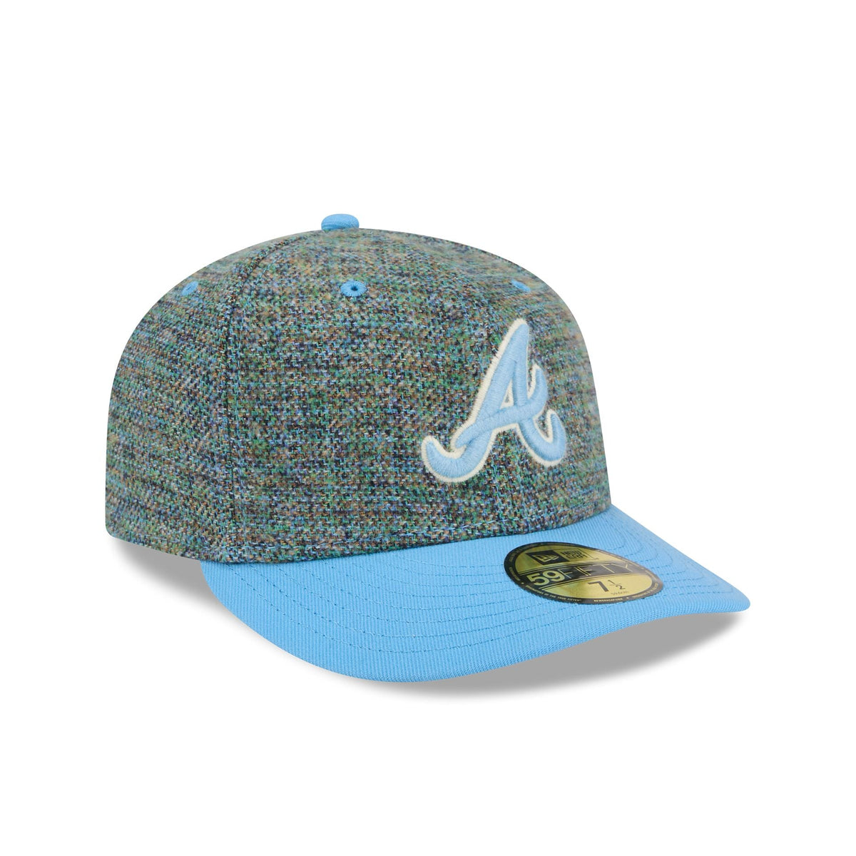 Atlanta Braves Three Looms Tweedy Cotton Radiant Blue 59FIFTY Fitted Hat