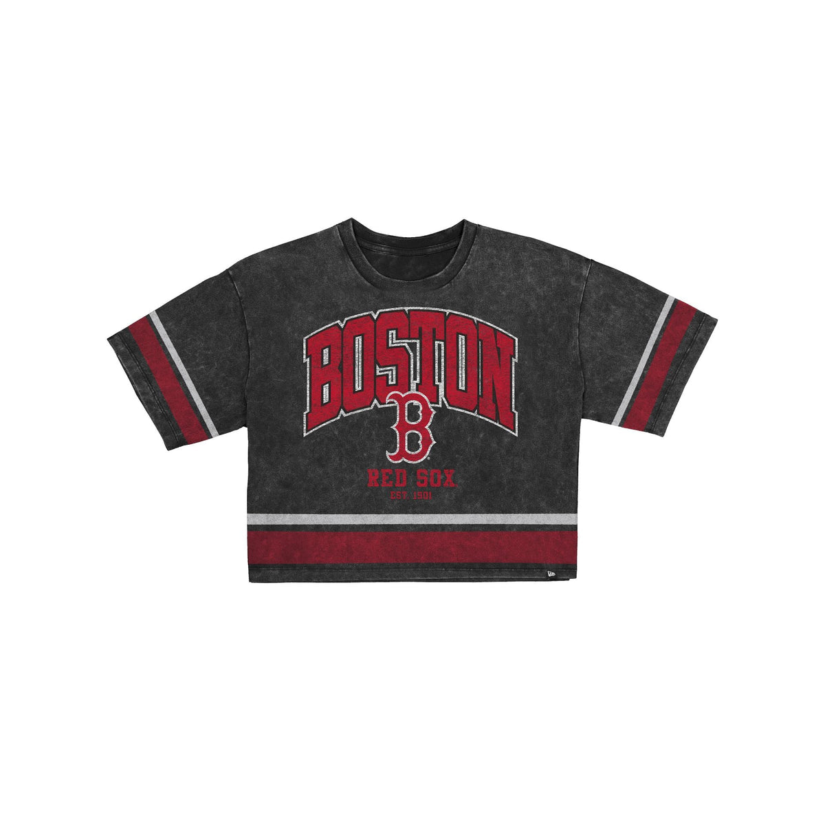 Boston Red Sox Women's Vintage Stripe Cropped T-Shirt