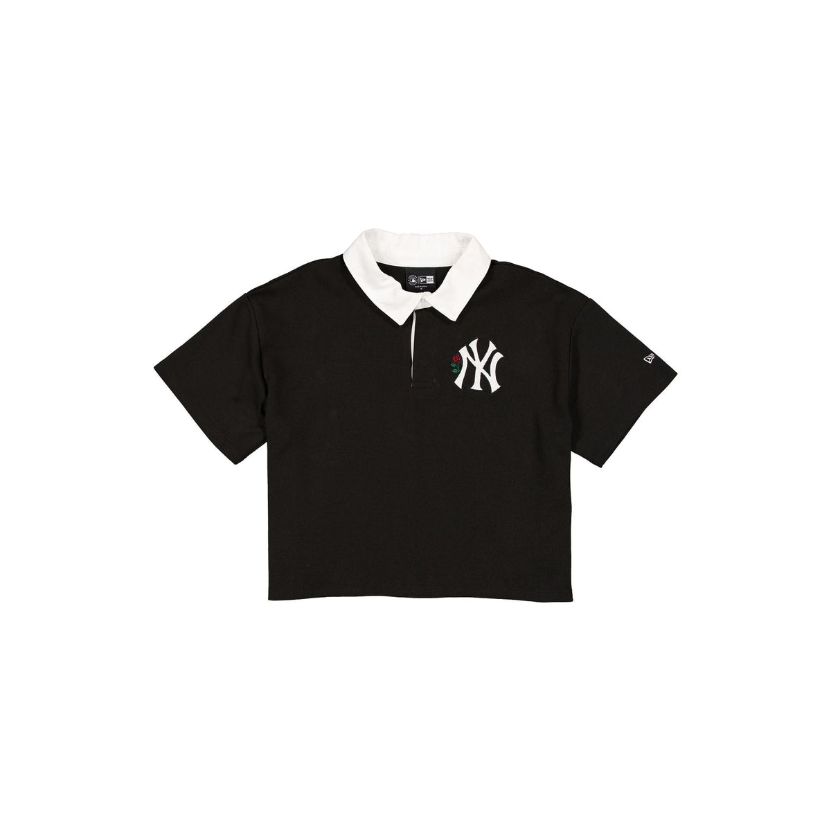 New York Yankees Women's Cropped Black Polo