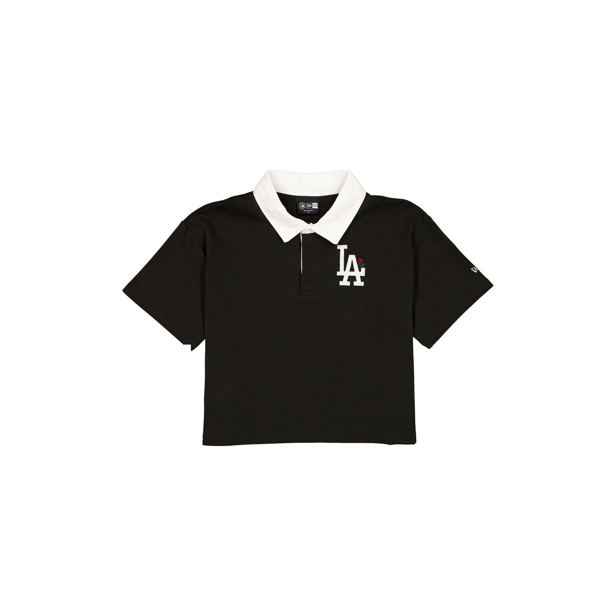 Los Angeles Dodgers Women's Cropped Black Polo