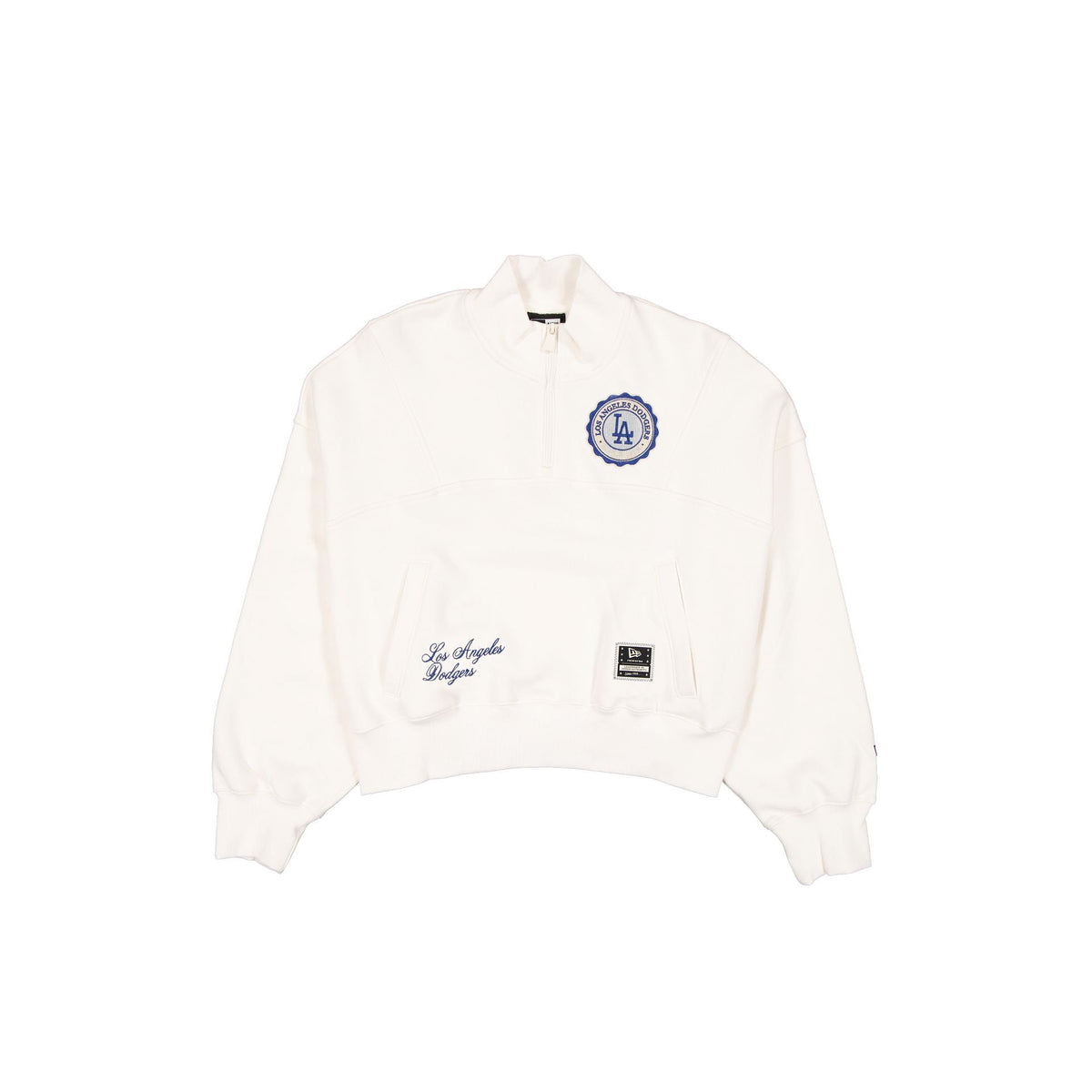 Los Angeles Dodgers Women's Chrome White Quarter Zip