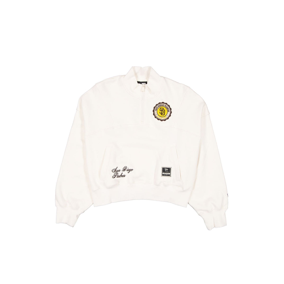San Diego Padres Women's Chrome White Quarter Zip
