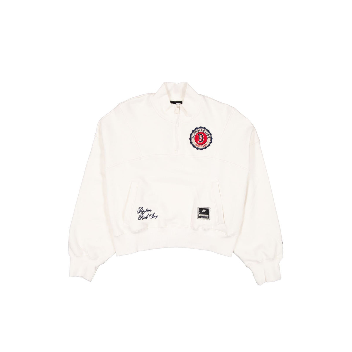 Boston Red Sox Women's Chrome White Quarter Zip