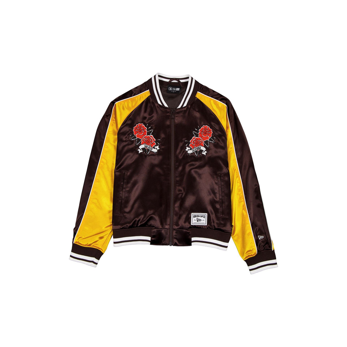 San Diego Padres Women's Floral Satin Varsity Jacket