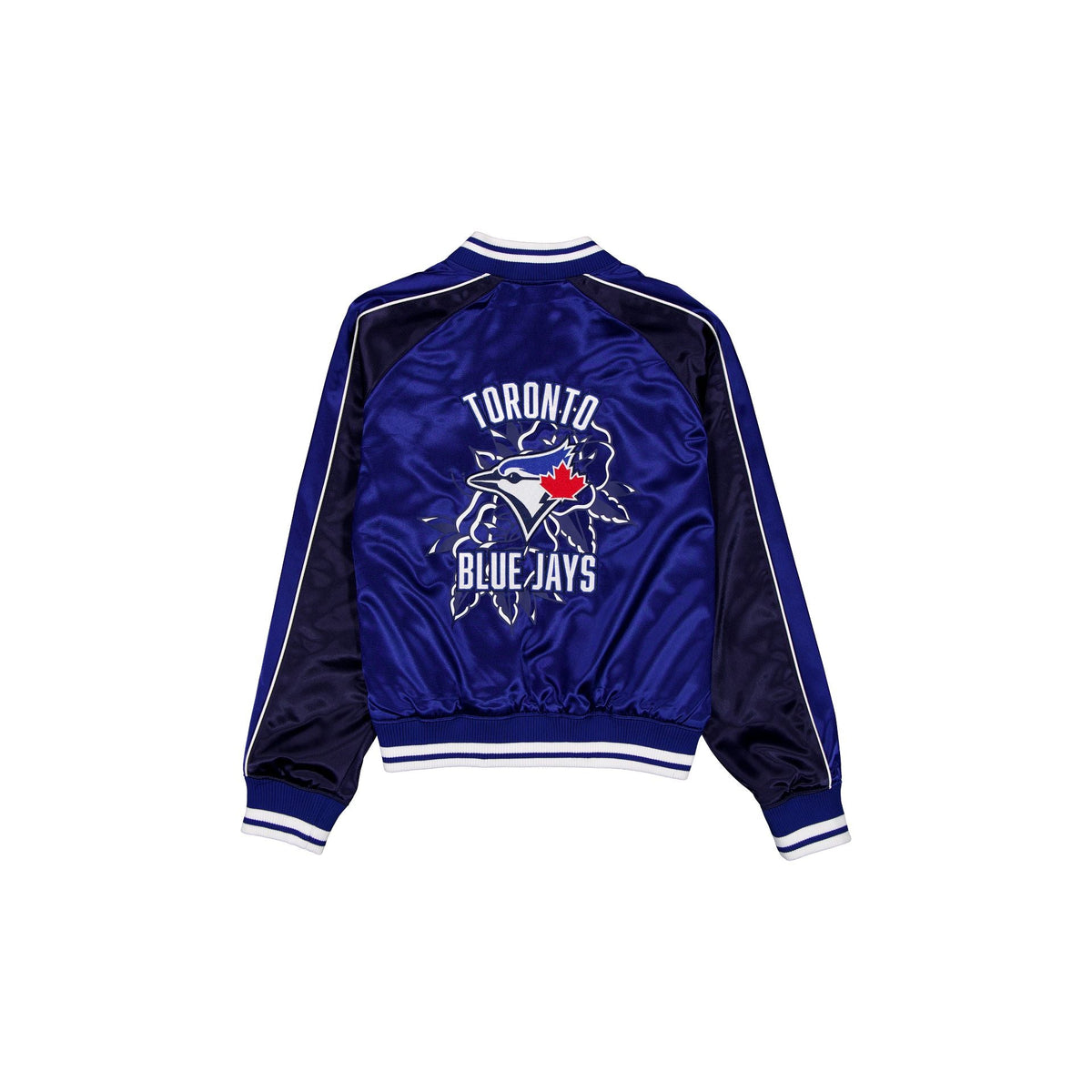 Toronto Blue Jays Women's Floral Satin Varsity Jacket