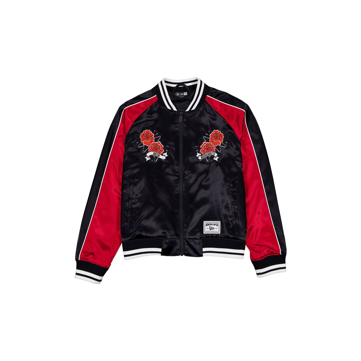 Boston Red Sox Women's Floral Satin Varsity Jacket