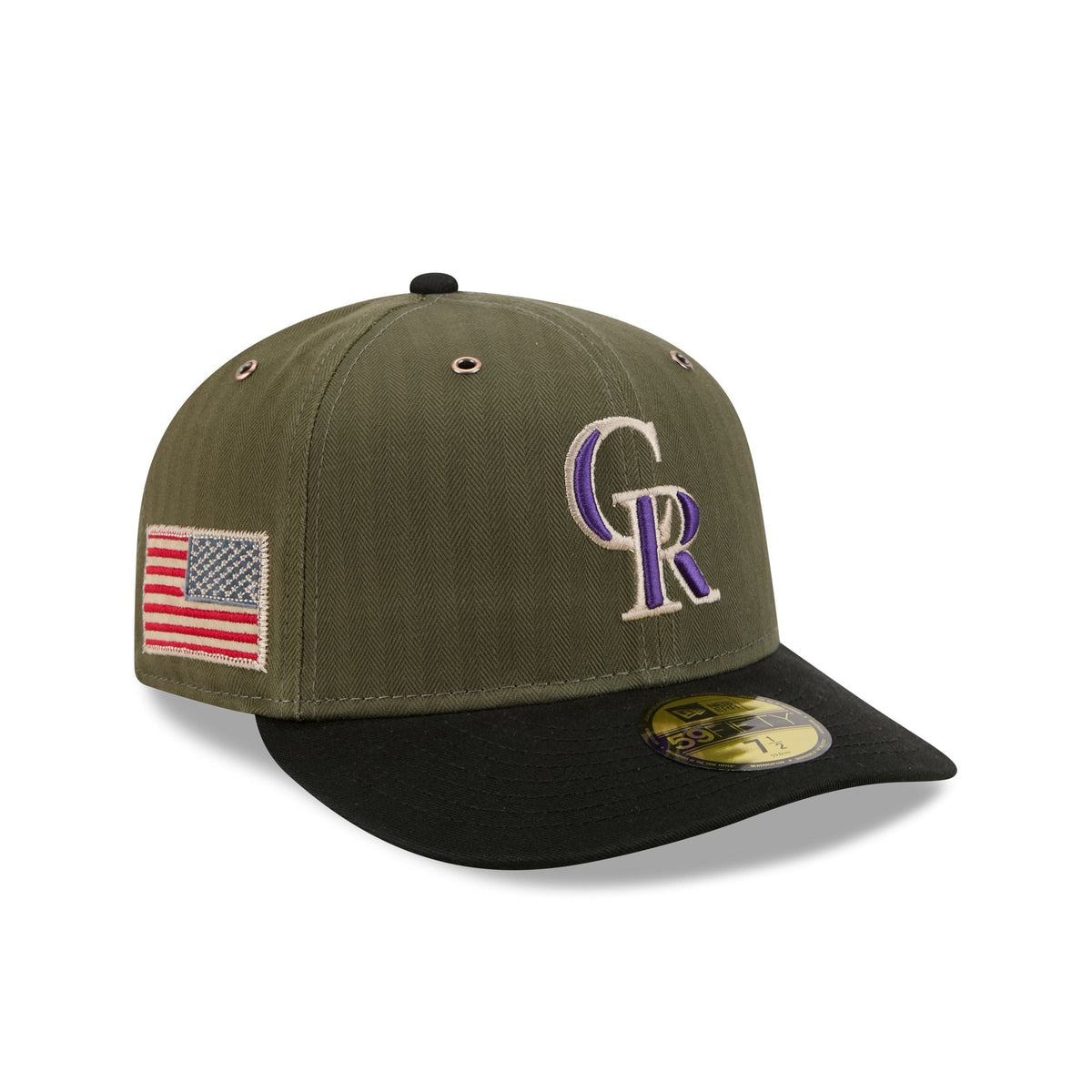 Colorado Rockies Three Looms American Herringbone 59FIFTY Fitted Hat