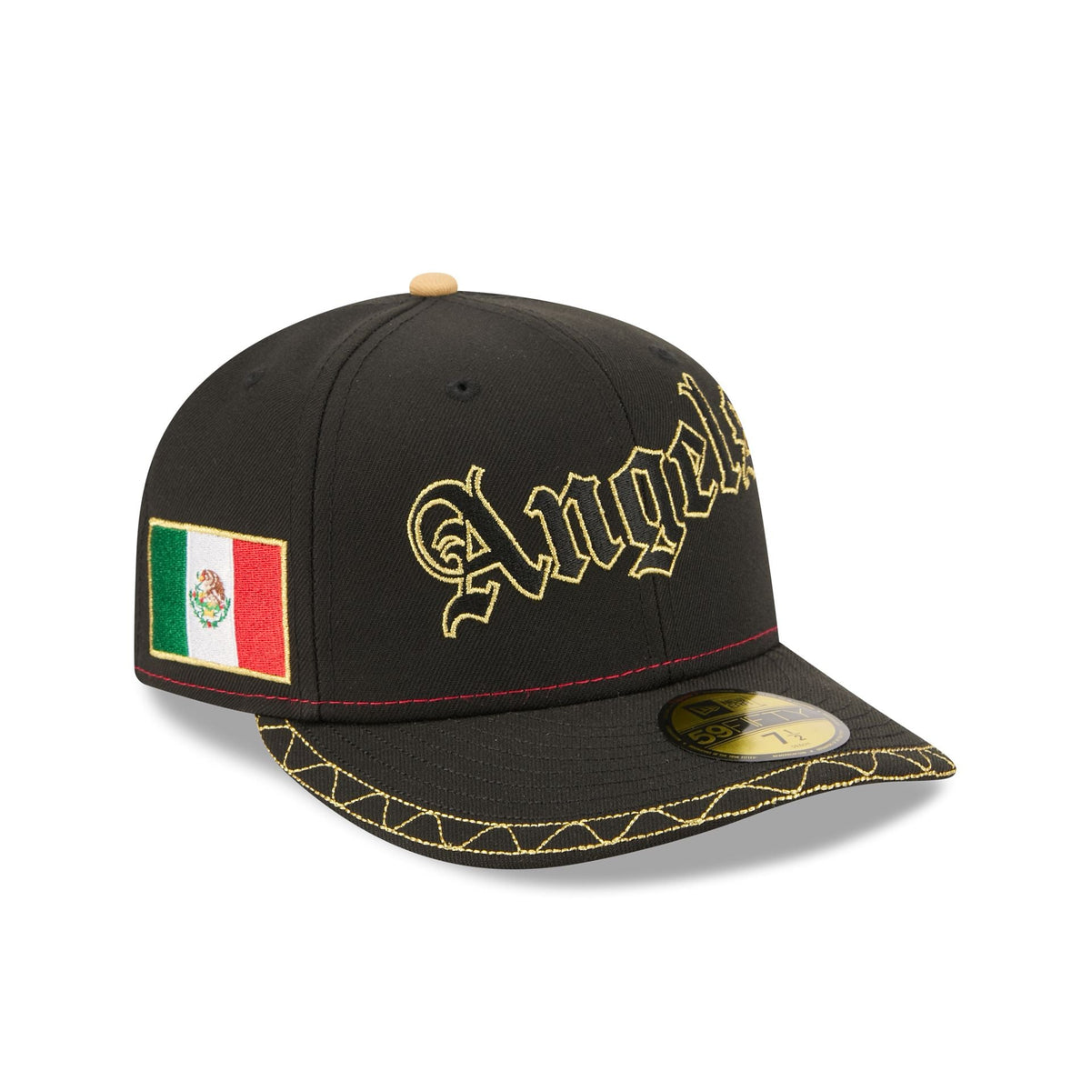 Los Angeles Angels Cinco de Mayo Black 59FIFTY Fitted Hat