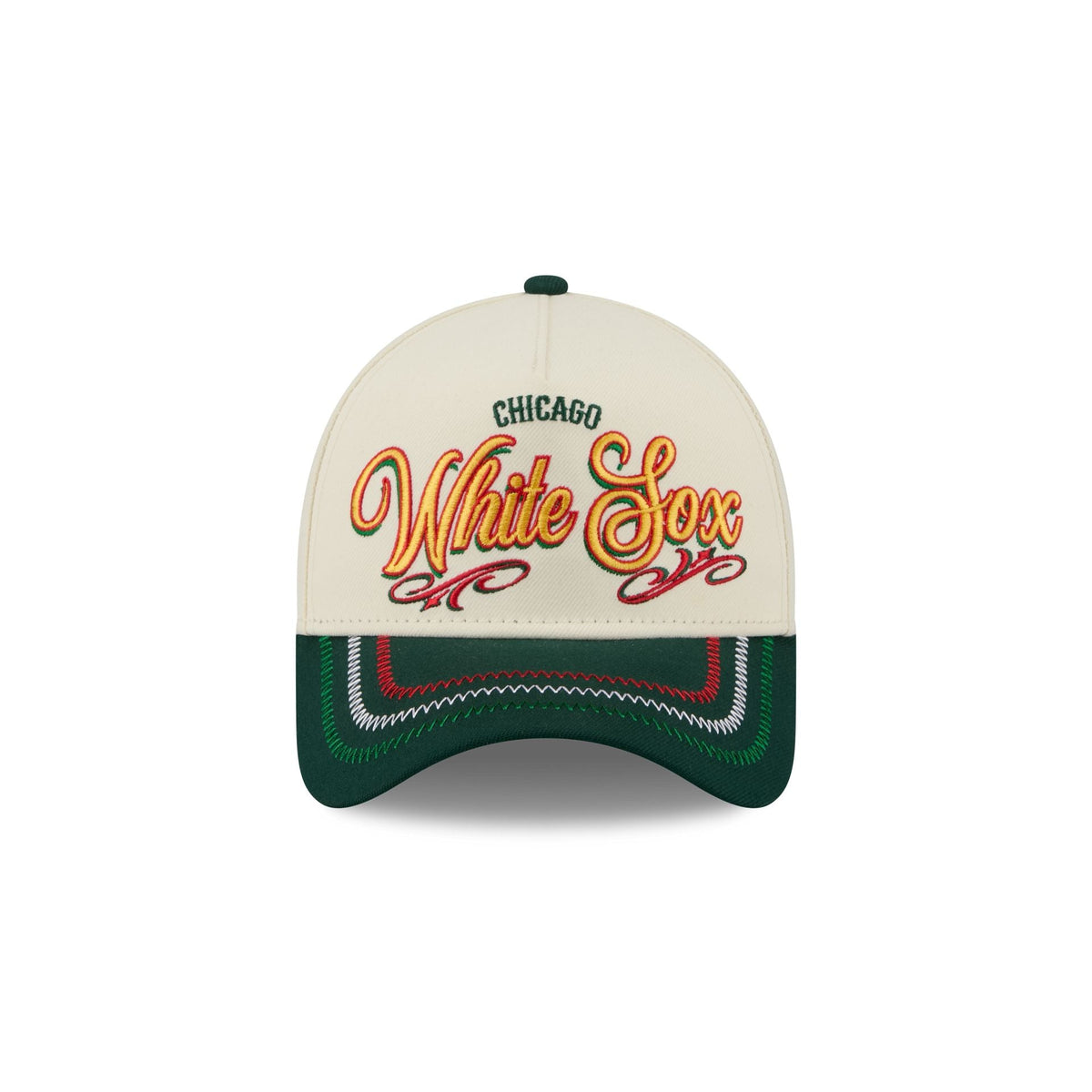 Chicago White Sox Cinco de Mayo Chrome White 9FORTY A-Frame Snapback Hat